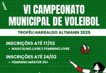 Abertas as inscrições para o VI Campeonato Municipal de Voleibol