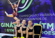 Trio rondonense conquista título no Campeonato Paranaense de Conjuntos de Ginástica Rítmica