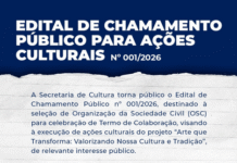 Entidades culturais rondonenses podem protocolar pedido para termo de colaboração com o município