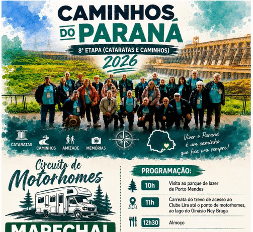 Marechal Cândido Rondon receberá circuito de motorhomes nesta quinta-feira