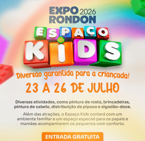 Espaço Kids será novamente uma das atrações da Expo Rondon em 2026
