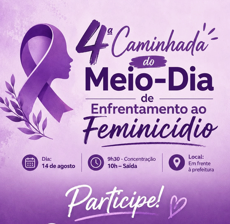 Caminhada contra o feminicídio e a violência contra a mulher acontece nesta sexta em Marechal Rondon
