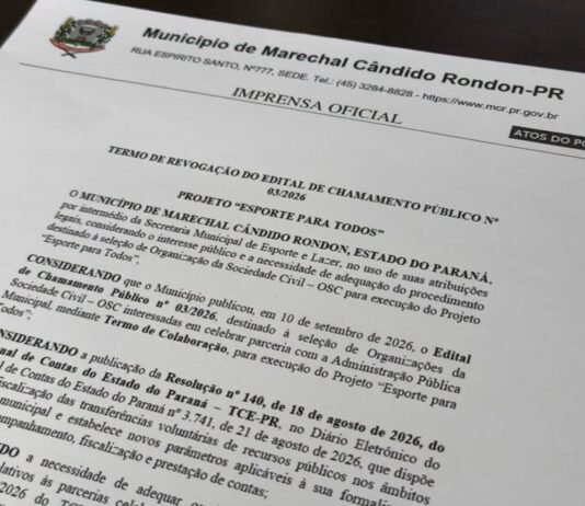 Prefeitura revoga edital do projeto “Esporte para Todos” e prepara novo chamamento público